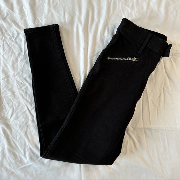 Levi's Mile High Black Moto Ankle Jeans | Black - Picture 6 of 10